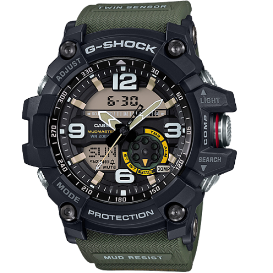 Casio MASTER OF G, MUDMASTER Green Band - GG1000-1A3