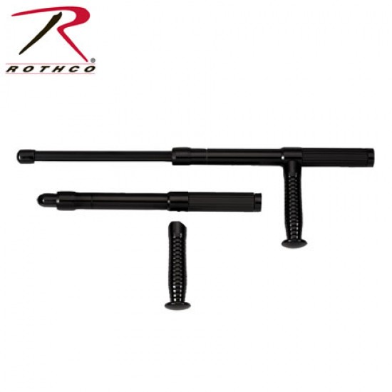 ROTHCO EXPANDABLE AL BATON W/SIDE HANDLE/BLK-21''