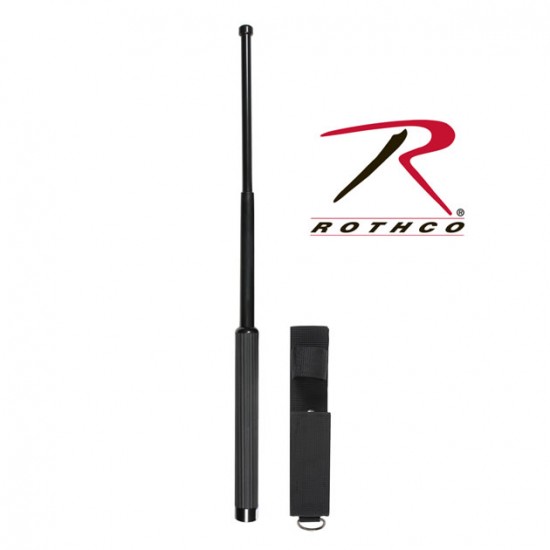 ROTHCO EXPANDABLE STEEL BATON-TPU TIP/BLK - 21'' 