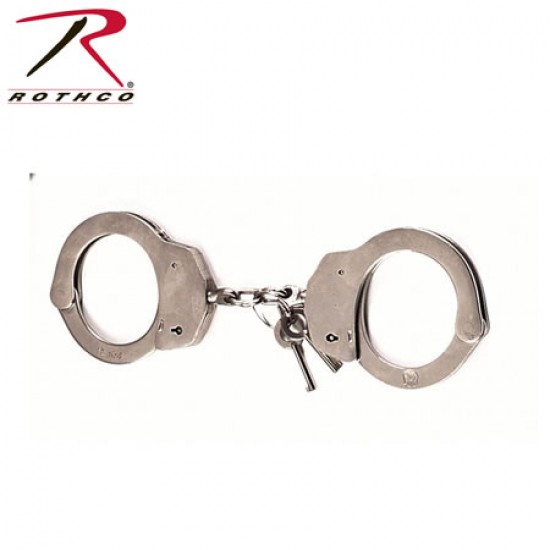 ROTHCO DOUBLE LOCK HANDCUFF/STEEL-NICKEL PLATED 