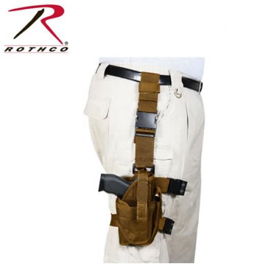 ROTHCO DELUXE ADJUSTABLE DROP LEG HOLSTER-COYOTE