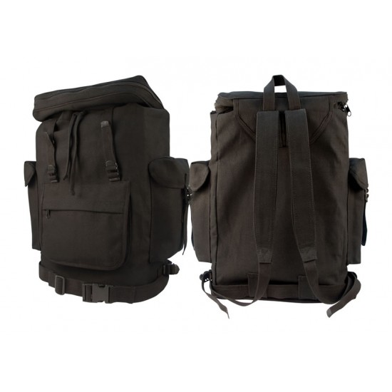 ROTHCO CANVAS EUROPEAN RUCKSACK - BLACK