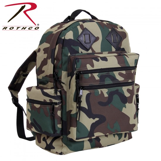 ROTHCO DELUXE DAY PACK - WOODLAND CAMO 