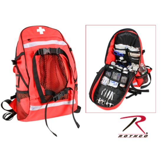 ROTHCO FIRST AID / TRAUMA BACKPACK - RED   