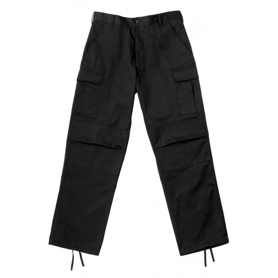 ROTHCO RELAXED FIT ZIPPER FLY BDU PANT - BLACK  