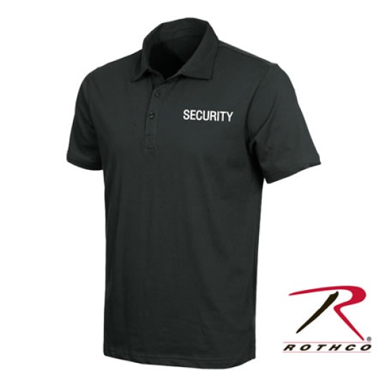 ROTHCO MOISTURE WICKING GOLF SHIRT/SECURITY-BLK 