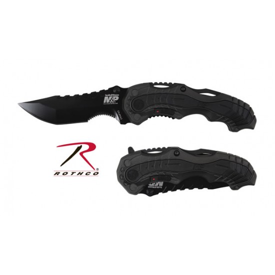 S&W M/P ASSISTED OPEN KNIFE-BLACK/GRAY (SWMP6S) 