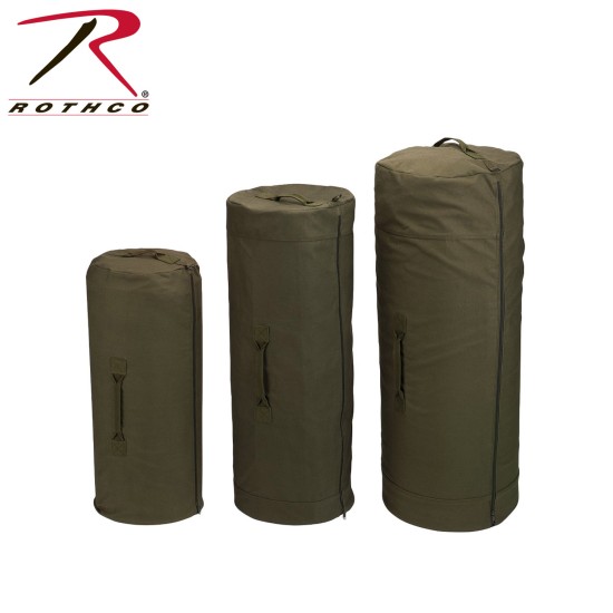 ROTHCO CANVAS ZIPPER DUFFLE BAG / 25'' X 42'' - OD