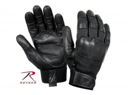 ROTHCO LEATHER TACTICAL GLOVES - BLACK 