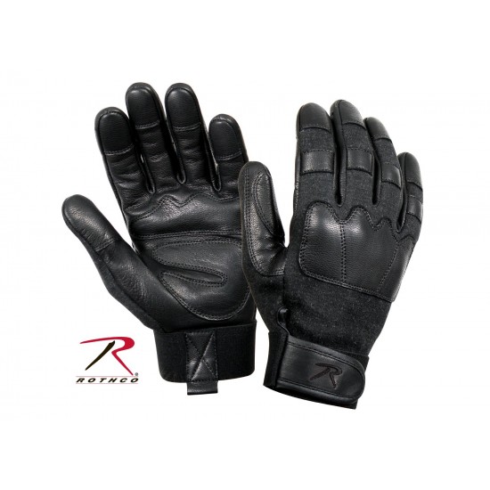 ROTHCO LEATHER TACTICAL GLOVES - BLACK 