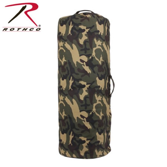 CANVAS ZIPPER DUFFLE BAG / 25''X42''-WOODLAND CAMO