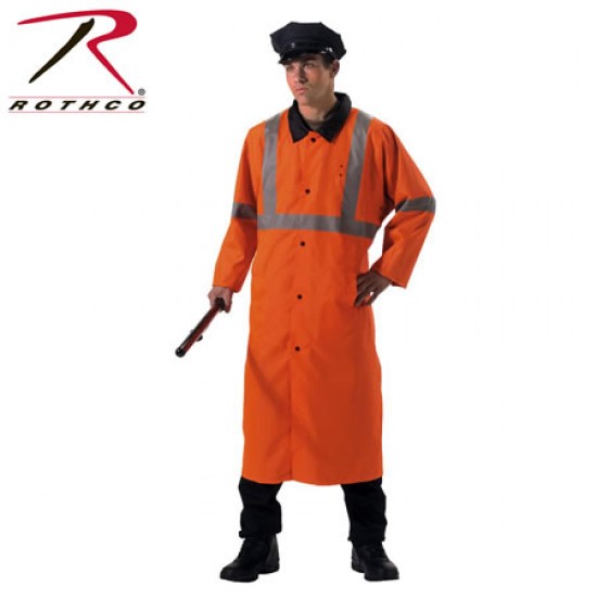 ROTHCO REFLECTIVE RAIN PARKA - ORANGE/BLACK