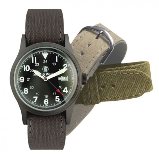 SMITH & WESSON MILITARY WATCH SET-BLACK   