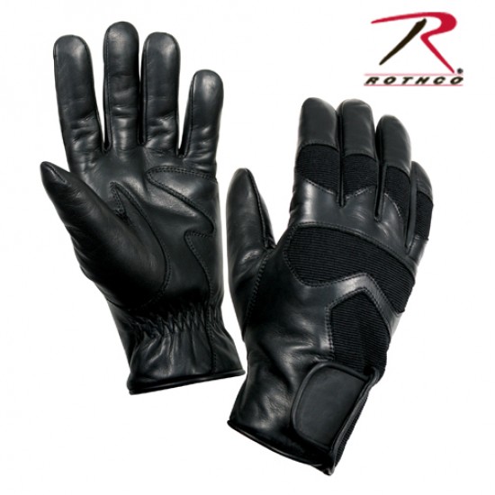 ROTHCO COLD WEATHER LEATHER SHOOTING GLOVES-BLK 