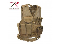 ROTHCO TACTICAL CROSS DRAW VEST - COYOTE   