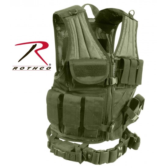 ROTHCO TACTICAL CROSS DRAW VEST - OD   