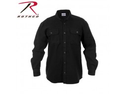 ROTHCO HEAVY WEIGHT FLANNEL SHIRT - BLACK  