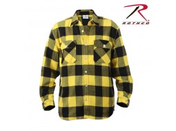 ROTHCO HEAVY WEIGHT PLAID FLANNEL SHIRT - YELLOW