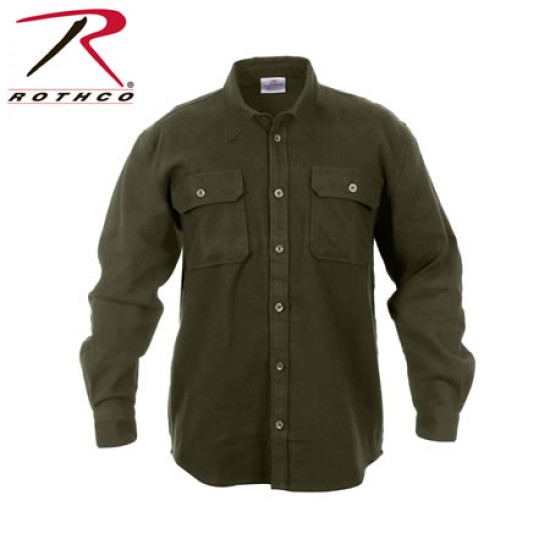 ROTHCO HEAVY WEIGHT FLANNEL SHIRT - OLIVE DRAB  