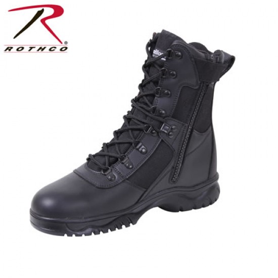 ROTHCO INSULATED SIDE ZIP TACT BOOT / 8''-BLK    