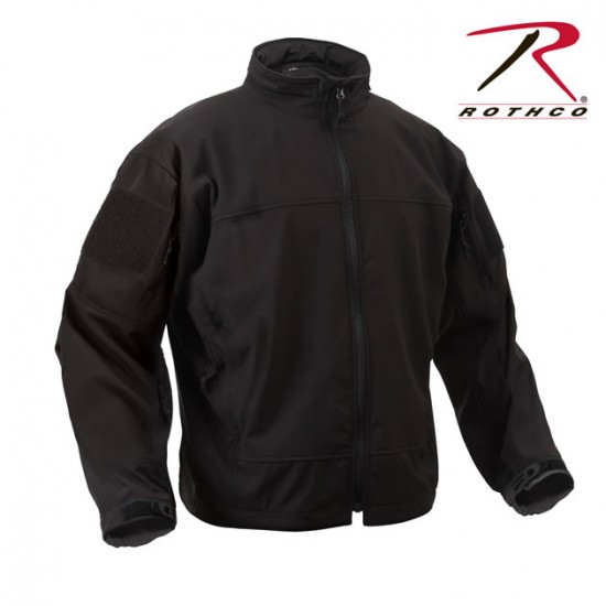 ROTHCO COVERT OPS LT WEIGHT SOFT SHELL JKT-BLACK