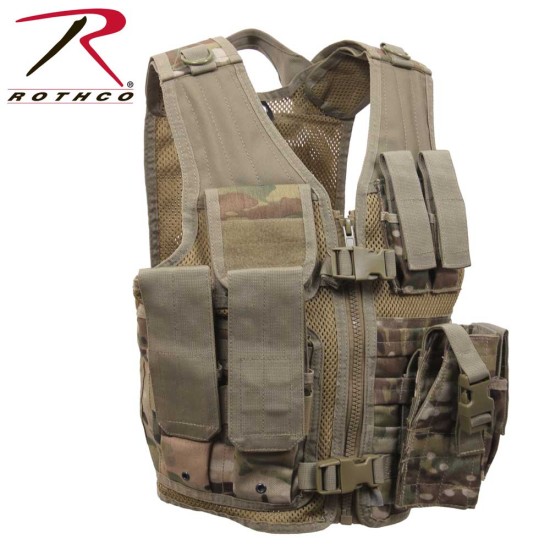 ROTHCO KID'S TACTICAL CROSS DRAW VEST-MULTICAM  