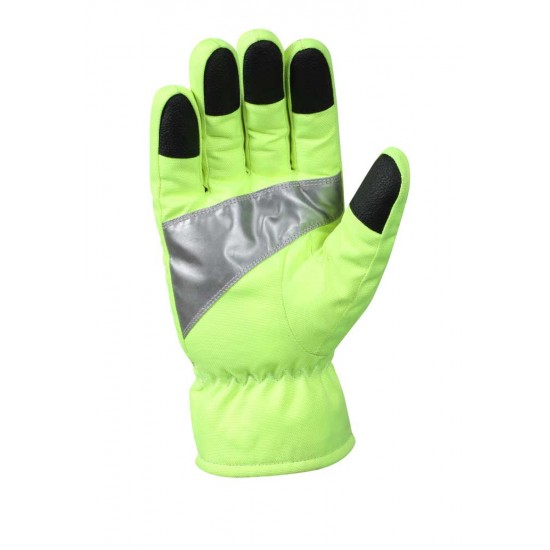 ROTHCO SAFETY GREEN GLOVES W/REFLECTIVE TAPE    