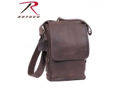 ROTHCO BROWN LEATHER MILITARY TECH BAG 