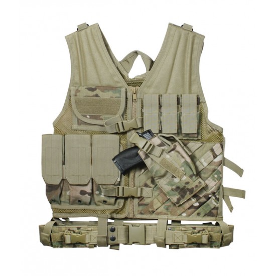 ROTHCO TACTICAL CROSS DRAW VEST - MULTICAM 