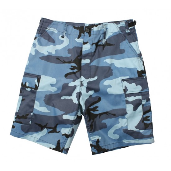 ROTHCO BDU SHORT P/C - SKY BLUE CAMO   