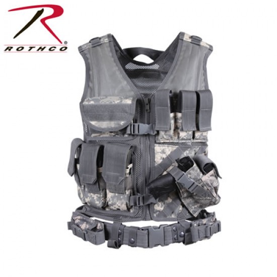 ROTHCO TACTICAL CROSS DRAW VEST - ACU 