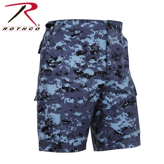 ROTHCO BDU SHORT P/C - SKY BLUE DIGITAL CAMO    