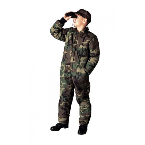 ROTHCO KIDS INSULATED COVERALL - WOODLAND CAMO  