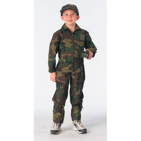 ROTHCO KIDS FLIGHT COVERALL - WOODLAND CAMO