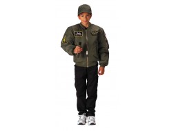 ROTHCO KIDS FLIGHT JACKET WITH PATCHES -SAGE    