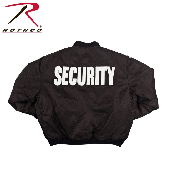 ROTHCO MA-1 FLIGHT JACKET/SECURITY-BLACK   