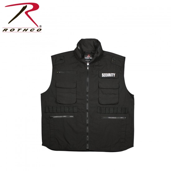 ROTHCO RANGER VEST / SECURITY - BLACK  