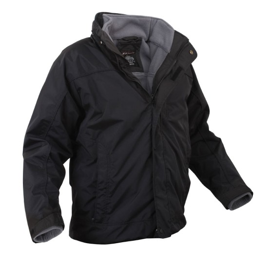 ROTHCO ALL WEATHER 3 IN 1 JACKET - BLACK   