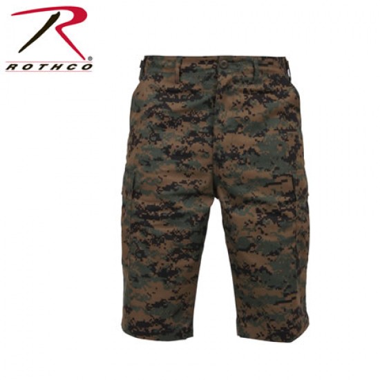 LONGER STYLE BDU SHORT - WOODLAND DIGITAL CAMO  