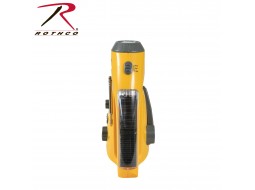 ROTHCO SOLAR FLASHLIGHT WITH RADIO - YELLOW