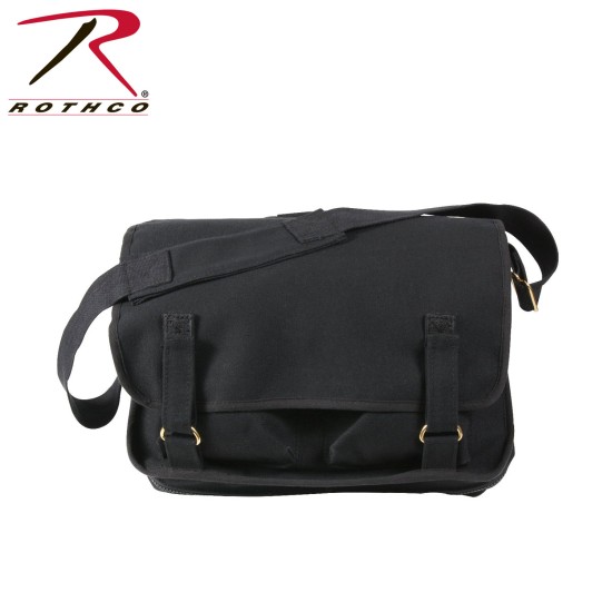 ROTHCO CANVAS EUROPEAN SCHOOL BAG - BLACK  