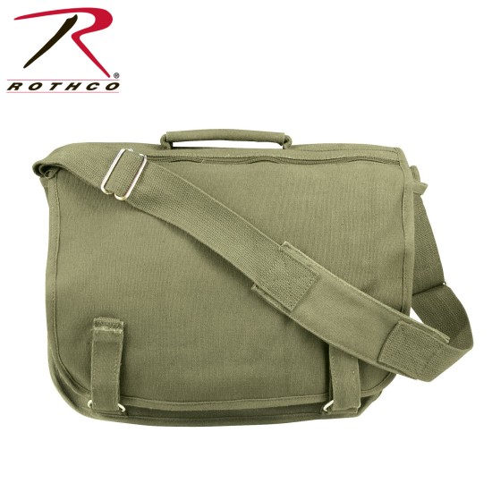 ROTHCO CANVAS EUROPEAN SCHOOL BAG - OLIVE DRAB  