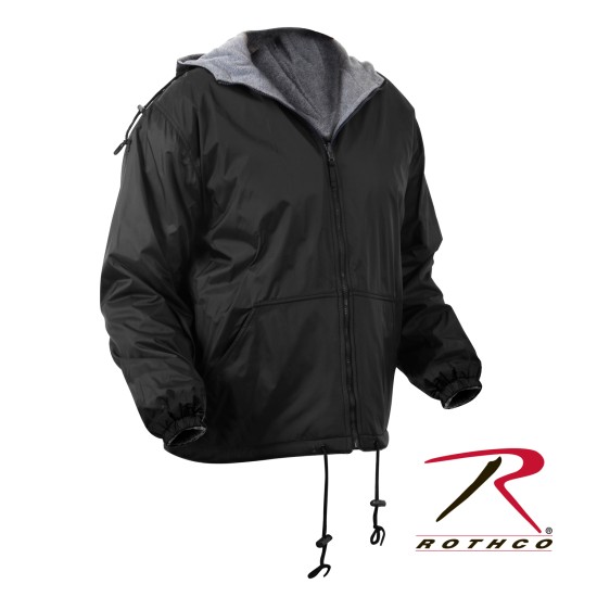 ROTHCO REVERSIBLE FLEECE LINED NYLON JKT W/HOOD 