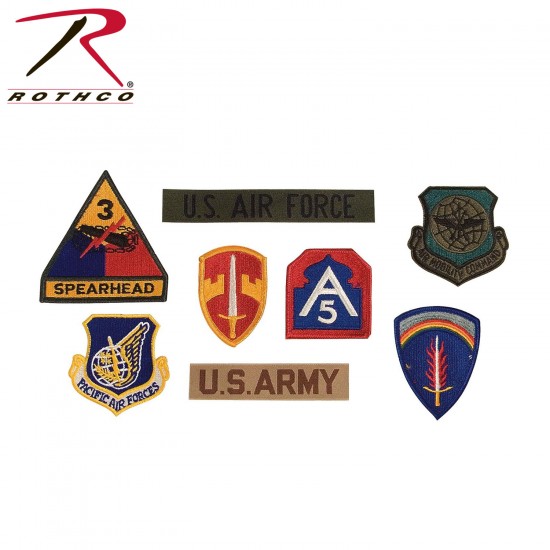 ROTHCO ASSORTED MILITARY PATCHES - 100/BAG 