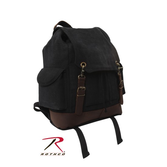 ROTHCO VINTAGE EXPEDITION RUCKSACK - BLACK 