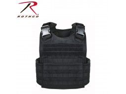 ROTHCO MOLLE PLATE CARRIER VEST - BLACK