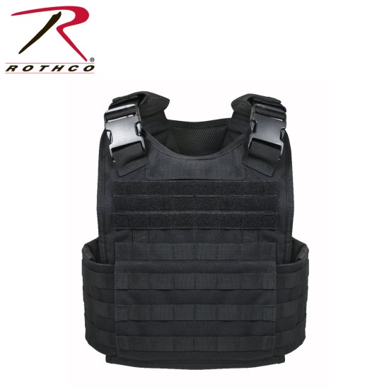 ROTHCO MOLLE PLATE CARRIER VEST - BLACK