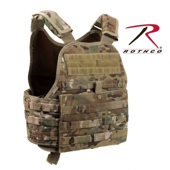 ROTHCO MOLLE PLATE CARRIER VEST-MULTICAM   