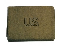 US STAMPED 70 WOOL BLANKET - OLIVE DRAB   