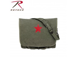 ROTHCO CANVAS SHOULDER BAG / RED STAR - OD 